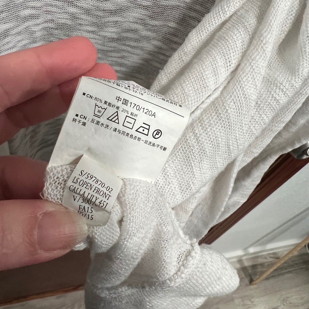 Old Navy Knit Cardigan Open‎ Front Lightweight Sweater Duster White XXL - Picture 7 of 9